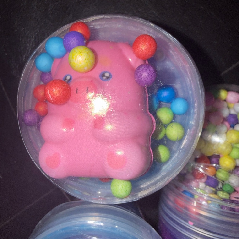 Slime Toy with Colorful Foam Beads - Purple - Picture 5 of 7